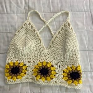 crochet sunflower top
